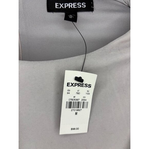 EXPRESS NEW Velour Maxi Dress Womens M Lined Gray Soft Fitted Stretch $98 retail - Picture 5 of 5